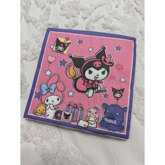 🎉 Kuromi Birthday Party Supplies Set – Plates, Napkins & Tablecloth – New - Picture 6 of 7